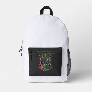 Mochila Impresa Diseño de telaraña de Halloween Truco o trato_1