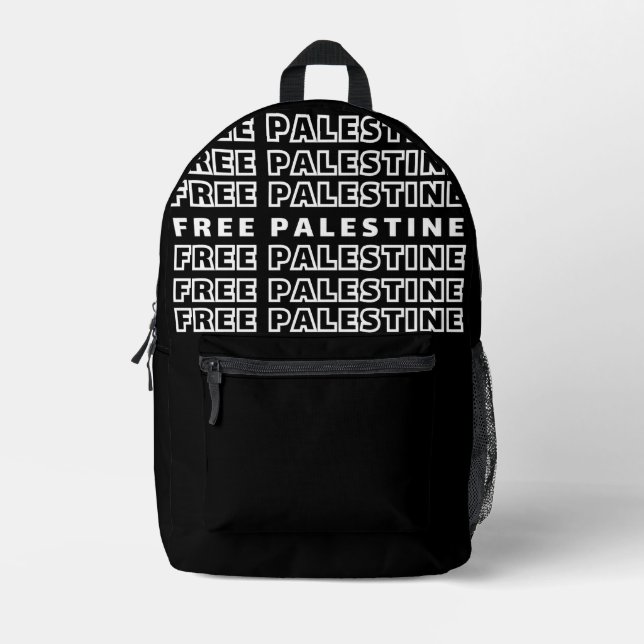 Mochila Impresa Diseño de tipografía de texto de repetición PALEST (Anverso)