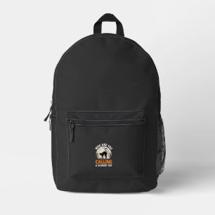 Mochila Impresa Diseño de vector de gato negro de Halloween divert