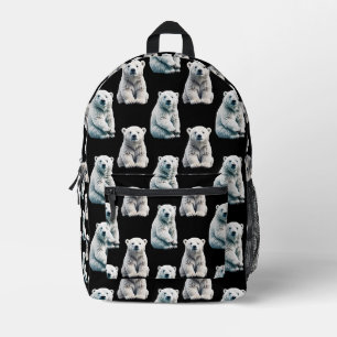 Mochila Impresa Diseño del patrón animal del oso polar