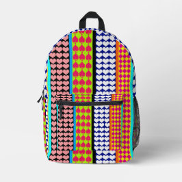 Mochila Impresa Diseño del patrón bohemio moderno de franjas bohem