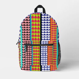 Mochila Impresa Diseño del patrón bohemio moderno de franjas bohem