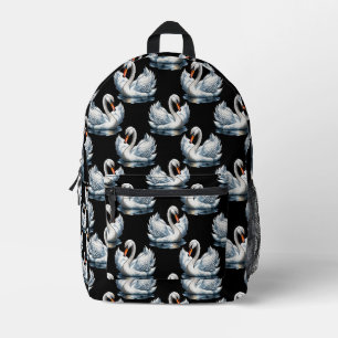 Mochila Impresa Diseño del patrón de aves de cisne