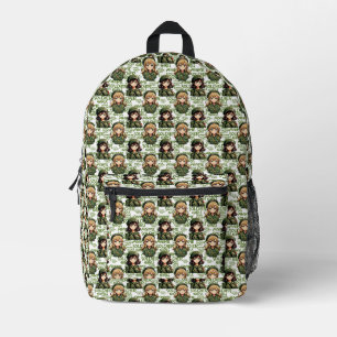 Mochila Impresa Diseño del patrón de Chicas de soldados animales