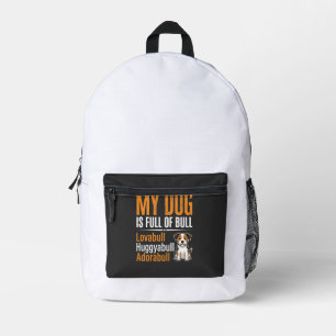 Mochila Impresa Diseño Divertido de Perro Lleno de Testosterona
