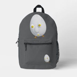 Mochila Impresa Diseño divertido de personaje de huevo RG y RA