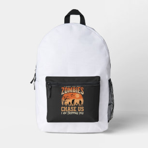 Mochila Impresa Diseño Divertido Zombies Halloween Nos Persigue