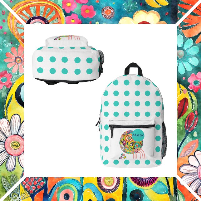 Mochila Impresa Diseño floral abstracto de Boho (Subido por el creador)