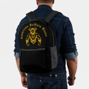 Mochila Impresa Diseño gráfico Gold Bold Bison