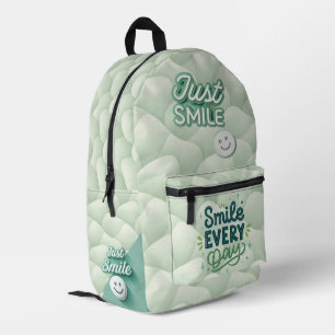 Mochila Impresa Diseño minimalista Sonríe – Moderno y elegante 
