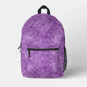 Mochila Impresa Diseño moderno y chic en morado con efecto brillo
