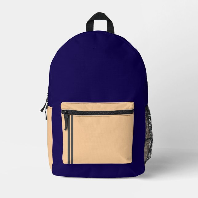 Mochila Impresa Diseño Multicolor de Moda con Franja Reflectante (Anverso)