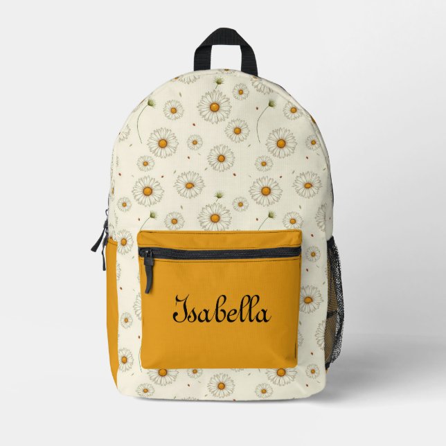Mochila Impresa diseño personalizado de daisy (Anverso)