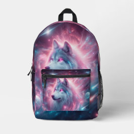 Mochila Impresa Diseño personalizado del lobo celestial2