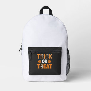 Mochila Impresa Diseño vectorial de calabaza de Halloween Truco o