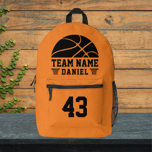 Mochila Impresa Diviértete Balón de Baloncesto Personalizado Nombr