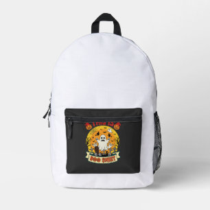 Mochila Impresa Diviértete Halloween Boo Sheet Fantasma Cementerio
