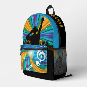 Mochila Impresa DJ musical de nombre personalizado
