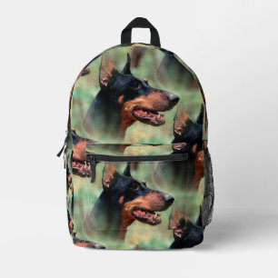 Mochila Impresa Doberman Pinscher en los bosques