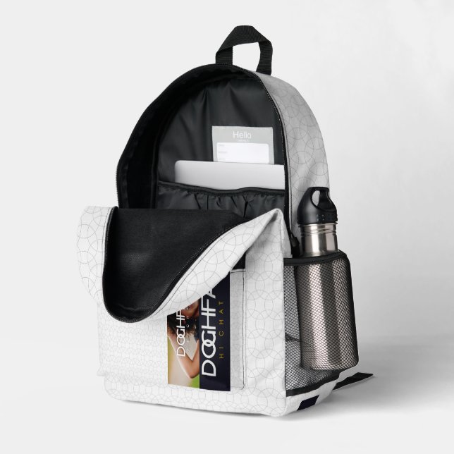 MOCHILA IMPRESA DOGHFA (Esquina trasera derecha (abierta))