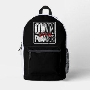 Mochila Impresa Domina tu Poder – Diseño de Cita Motivacional en N
