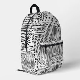 MOCHILA IMPRESA DOMINIOS NEGROS Y BLANCOS