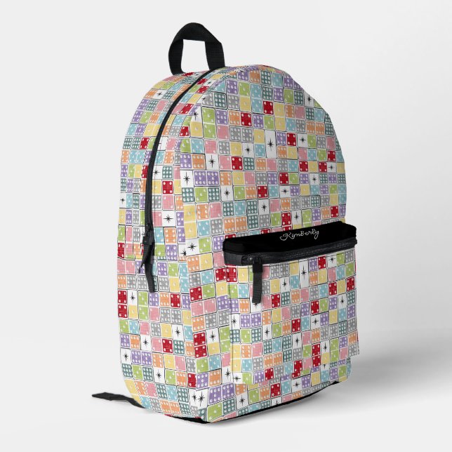 Mochila Impresa Dominoes de Retro Starburst (Esquina izquierda trasera)