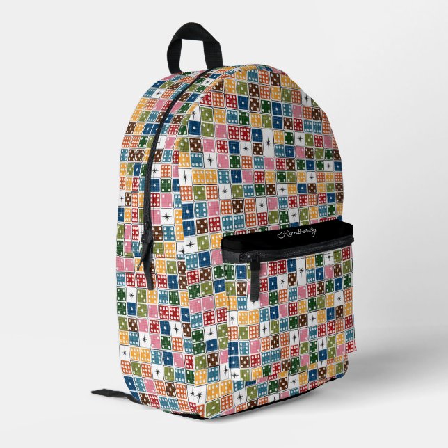 Mochila Impresa Dominoes de Retro Starburst (Esquina izquierda trasera)