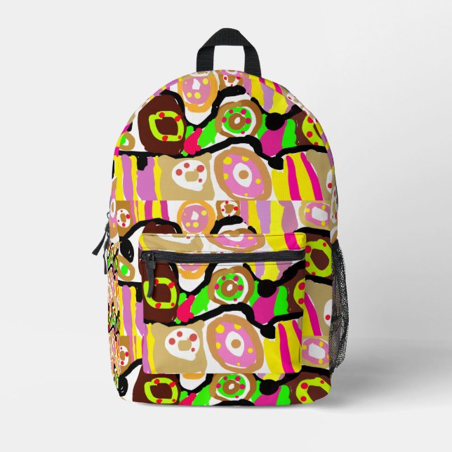 Mochila Impresa Donas divertidas (Anverso)