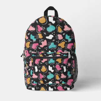 Mochila Impresa Doodle abstracto corto