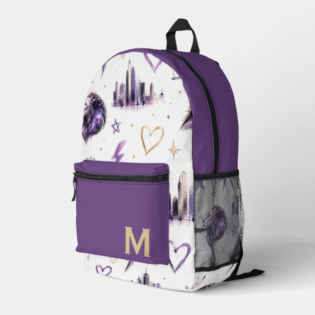Mochila Impresa Doodle Cósmico de Graffiti Urbano (Esquina derecha trasera )