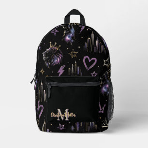 Mochila Impresa Doodle Cósmico de Graffiti Urbano Personalizado
