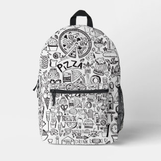 Mochila Impresa Doodles de comida