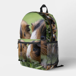 Mochila Impresa Dos cobayas bebé con caparazón de tortuga,