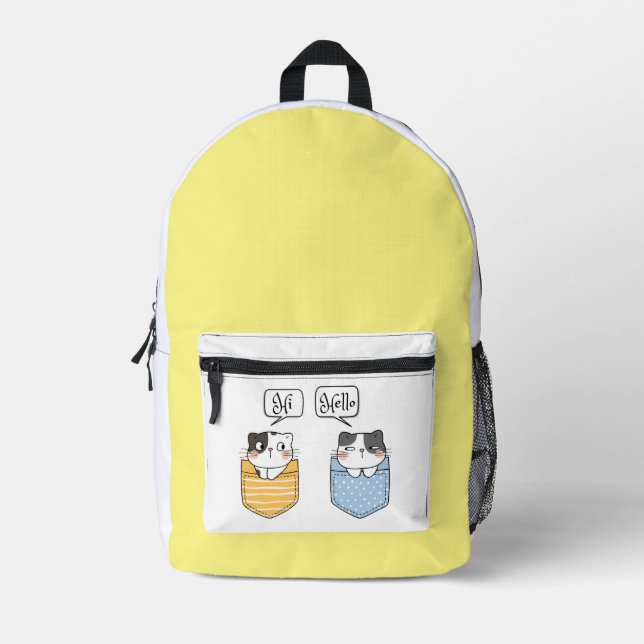 Mochila Impresa dos gatos (Anverso)