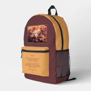 Mochila Impresa Dos trinidades con la oración familiar