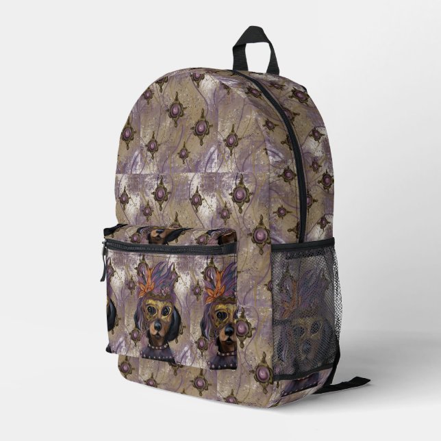 MOCHILA IMPRESA DOXIE DE MÁSCARAS  ARTE      (Esquina derecha trasera )