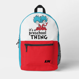 Mochila Impresa Dr. Seuss   Maestra Es algo de preescolar