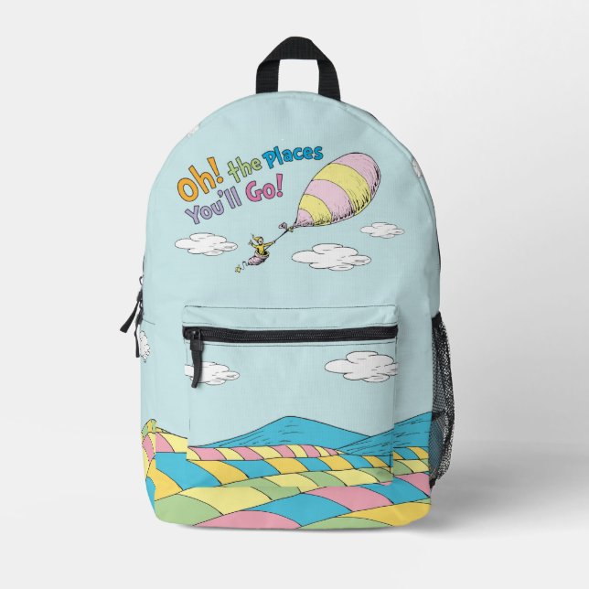 Mochila Impresa Dr. Seuss | ¡Oh, los lugares que irás! (Anverso)