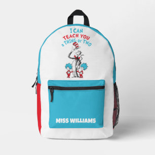 Mochila Impresa Dr. Seuss   Profesora que puedo enseñarle una o do