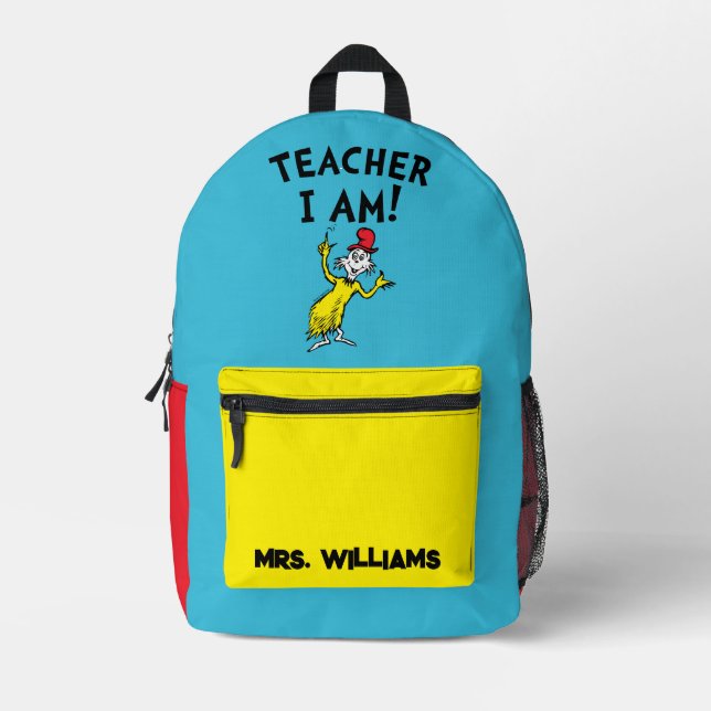 Mochila Impresa Dr. Seuss | Profesora que soy! (Anverso)