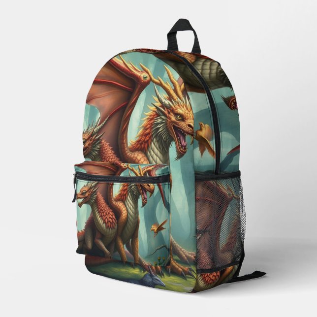 Mochila Impresa 🔥 Drachenwelt – Das Reich der Lüfte und Flammen (Esquina derecha trasera )