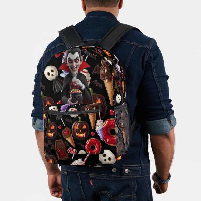 Mochila Impresa Drácula es el dulce de Halloween (Insitu (Modelo))