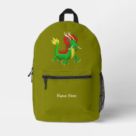 Mochila Impresa Dragón asiático colorido