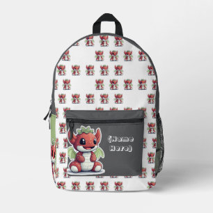 Mochila Impresa Dragón de Fresa más Lindo