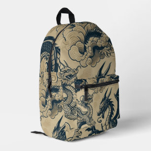Mochila Impresa Dragones anticuados de fantasía