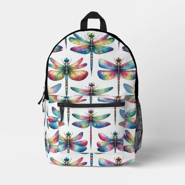 Mochila Impresa Dragonflies Kaleidoscope (Anverso)