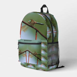 Mochila Impresa Dragonfly on Wire Fence Personalizado
