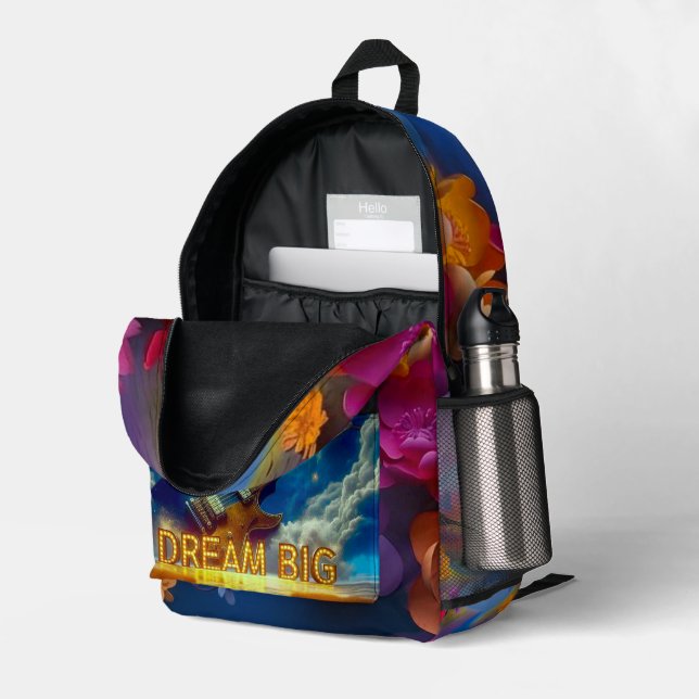 Mochila Impresa Dream Big (Esquina trasera derecha (abierta))