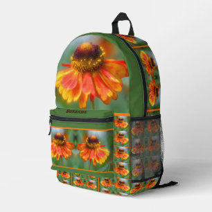 Mochila Impresa Dreamy Zinnia Flower Mirror Personalizado